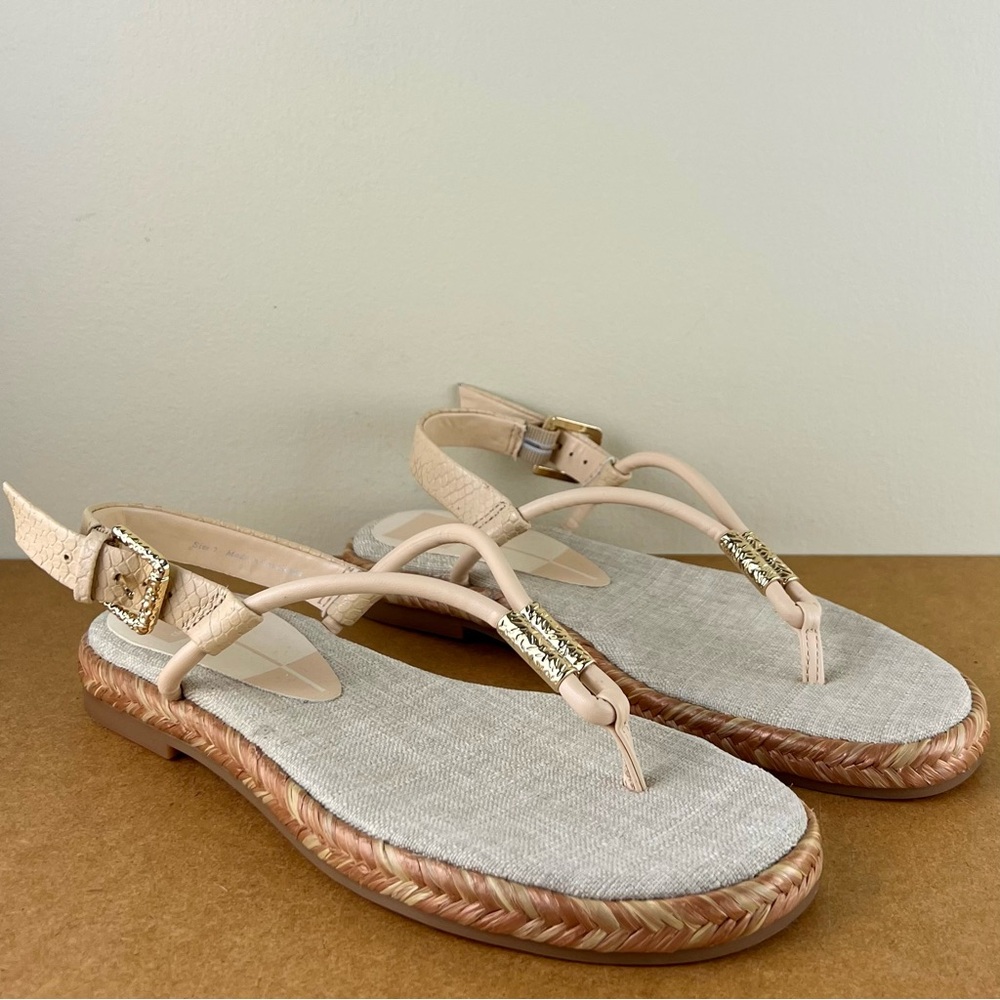 NEW DOLCE VITA BEIGE SLINGBACK SANDALS - Picture 2 of 12